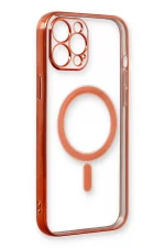 Newface iPhone 12 Pro Kılıf Magneticsafe Lazer Silikon - Kırmızı - Görsel 2