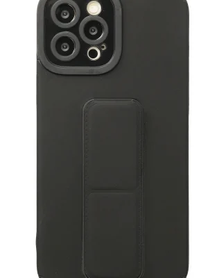 Newface iPhone 12 Pro Kılıf Mega Standlı Silikon - Siyah