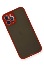 Newface iPhone 12 Pro Kılıf Montreal Silikon Kapak - Kırmızı - Görsel 3