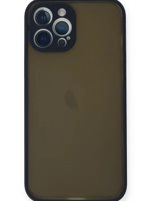 Newface iPhone 12 Pro Kılıf Montreal Silikon Kapak - Lacivert