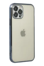 Newface iPhone 12 Pro Kılıf Razer Lensli Silikon - Mavi - Görsel 3