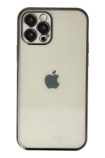 Newface iPhone 12 Pro Kılıf Razer Lensli Silikon - Siyah