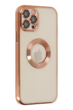 Newface iPhone 12 Pro Kılıf Slot Silikon - Rose Gold - Görsel 2
