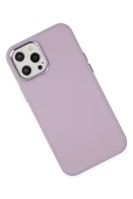 Newface iPhone 12 Pro Max Kılıf Asya Deri Silikon - Lila - Görsel 3