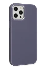 Newface iPhone 12 Pro Max Kılıf Asya Deri Silikon - Mor - Görsel 2