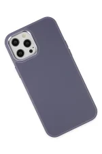 Newface iPhone 12 Pro Max Kılıf Asya Deri Silikon - Mor - Görsel 3