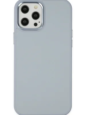 Newface iPhone 12 Pro Max Kılıf Asya Deri Silikon - Sierra Blue