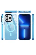 Newface iPhone 12 Pro Max Kılıf Beta Magneticsafe Silikon - Mavi - Görsel 3