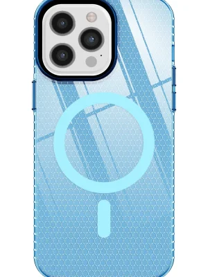 Newface iPhone 12 Pro Max Kılıf Beta Magneticsafe Silikon - Mavi