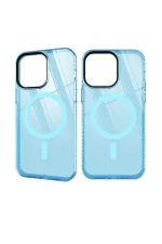 Newface iPhone 12 Pro Max Kılıf Beta Magneticsafe Silikon - Mavi - Görsel 8