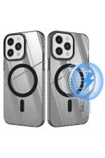 Newface iPhone 12 Pro Max Kılıf Beta Magneticsafe Silikon - Siyah - Görsel 2