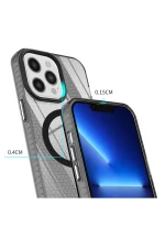 Newface iPhone 12 Pro Max Kılıf Beta Magneticsafe Silikon - Siyah - Görsel 5