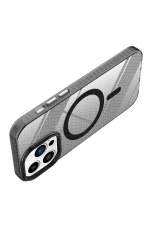 Newface iPhone 12 Pro Max Kılıf Beta Magneticsafe Silikon - Siyah - Görsel 6