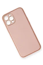 Newface iPhone 12 Pro Max Kılıf Coco Deri Silikon Kapak - Pembe - Görsel 3