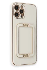 Newface iPhone 12 Pro Max Kılıf Coco Elit Kapak - Beyaz - Görsel 2