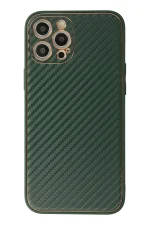 Newface iPhone 12 Pro Max Kılıf Coco Karbon Silikon - Yeşil