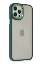 Newface iPhone 12 Pro Max Kılıf Dora Kapak - Haki Yeşil