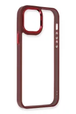 Newface iPhone 12 Pro Max Kılıf Dora Kapak - Kırmızı - Görsel 2