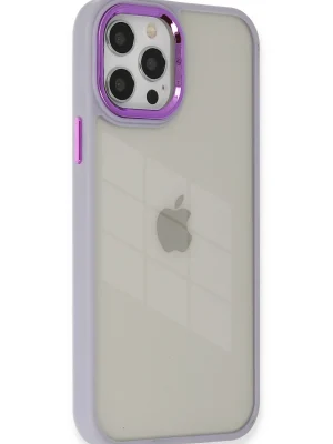 Newface iPhone 12 Pro Max Kılıf Dora Kapak - Lila