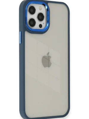 Newface iPhone 12 Pro Max Kılıf Dora Kapak - Mavi
