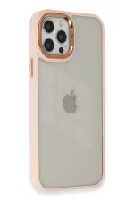 Newface iPhone 12 Pro Max Kılıf Dora Kapak - Pudra