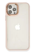 Newface iPhone 12 Pro Max Kılıf Dora Kapak - Pudra - Görsel 3