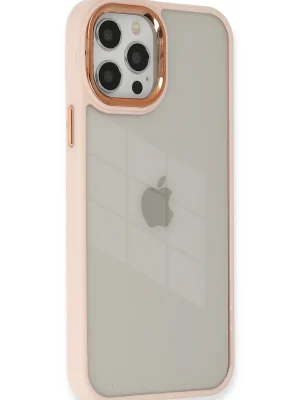 Newface iPhone 12 Pro Max Kılıf Dora Kapak - Pudra