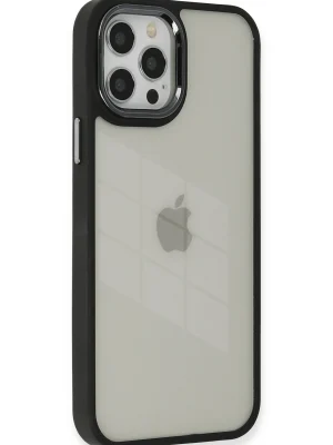 Newface iPhone 12 Pro Max Kılıf Dora Kapak - Siyah