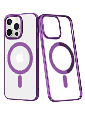 Newface iPhone 12 Pro Max Kılıf Element Magneticsafe Sert Kapak - Derin Mor