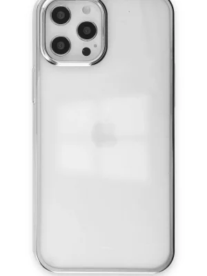 Newface iPhone 12 Pro Max Kılıf Element Silikon - Gümüş