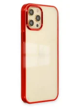 Newface iPhone 12 Pro Max Kılıf Element Silikon - Kırmızı - Görsel 2