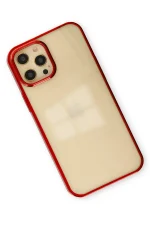 Newface iPhone 12 Pro Max Kılıf Element Silikon - Kırmızı - Görsel 3