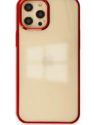 Newface iPhone 12 Pro Max Kılıf Element Silikon - Kırmızı