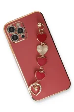 Newface iPhone 12 Pro Max Kılıf Esila Silikon - Kırmızı - Görsel 3