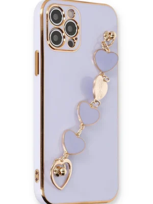 Newface iPhone 12 Pro Max Kılıf Esila Silikon - Lila