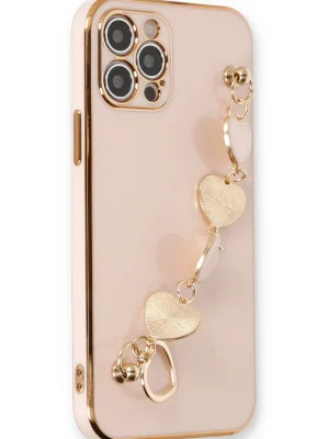 Newface iPhone 12 Pro Max Kılıf Esila Silikon - Pudra