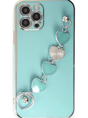 Newface iPhone 12 Pro Max Kılıf Esila Silikon - Su Yeşili