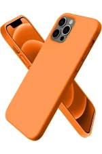 Newface iPhone 12 Pro Max Kılıf First Silikon - Turuncu