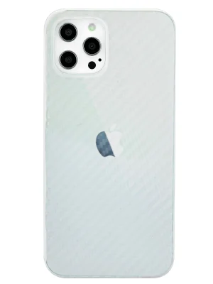 Newface iPhone 12 Pro Max Kılıf Karbon PP Silikon - Şeffaf