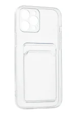 Newface iPhone 12 Pro Max Kılıf Kart Şeffaf Silikon - Şeffaf - Görsel 3