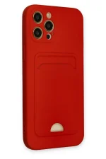 Newface iPhone 12 Pro Max Kılıf Kelvin Kartvizitli Silikon - Kırmızı - Görsel 2