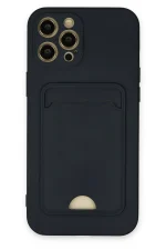 Newface iPhone 12 Pro Max Kılıf Kelvin Kartvizitli Silikon - Lacivert