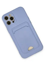 Newface iPhone 12 Pro Max Kılıf Kelvin Kartvizitli Silikon - Lila - Görsel 2