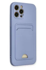 Newface iPhone 12 Pro Max Kılıf Kelvin Kartvizitli Silikon - Lila - Görsel 3
