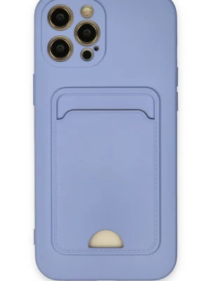 Newface iPhone 12 Pro Max Kılıf Kelvin Kartvizitli Silikon - Lila