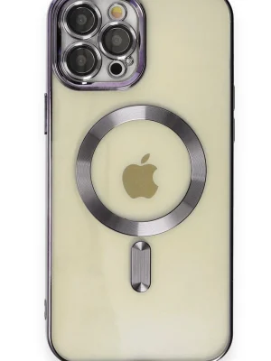 Newface iPhone 12 Pro Max Kılıf Kross Magneticsafe Kapak - Mor