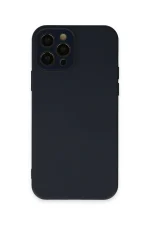 Newface iPhone 12 Pro Max Kılıf Lansman Glass Kapak - Lacivert