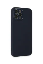 Newface iPhone 12 Pro Max Kılıf Lansman Glass Kapak - Lacivert - Görsel 3