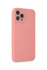 Newface iPhone 12 Pro Max Kılıf Lansman Glass Kapak - Pembe - Görsel 3