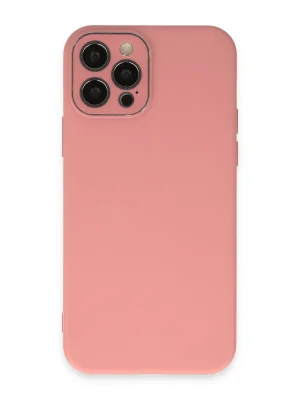 Newface iPhone 12 Pro Max Kılıf Lansman Glass Kapak - Pembe